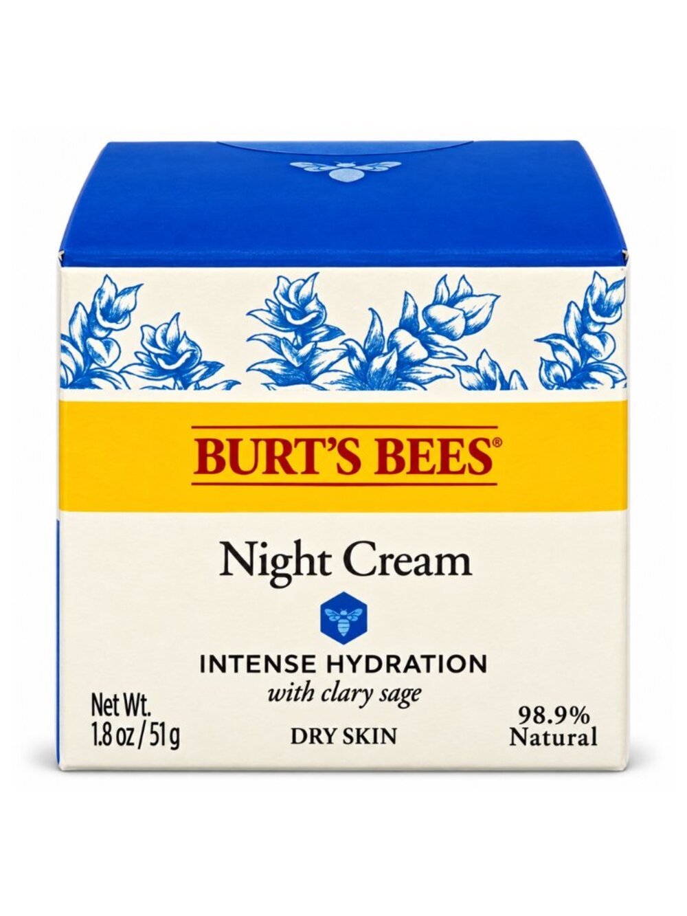 Burt's Bees Intense Hydration Night Cream Clary Sage 1.8 oz Discontinued HTF NWT